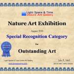 Special Recognition Award for Outstanding art in Nature Exhibition 
